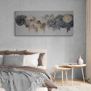 NEW: Pewter Blooms - Original Abstract Wall Art