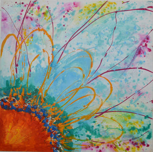 NEW: Sunny Sunflower - Original Abstract Wall Art