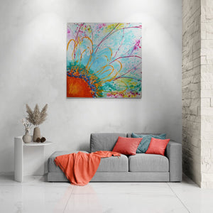 NEW: Sunny Sunflower - Original Abstract Wall Art