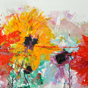 Beaming Blooms - Original Abstract Art