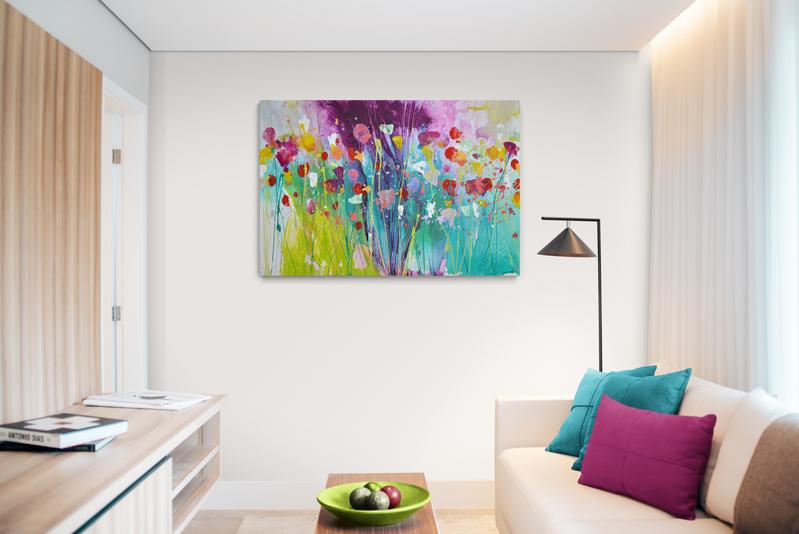 abstract flower painting