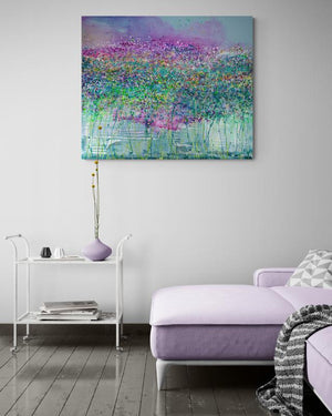 flowers on canvas