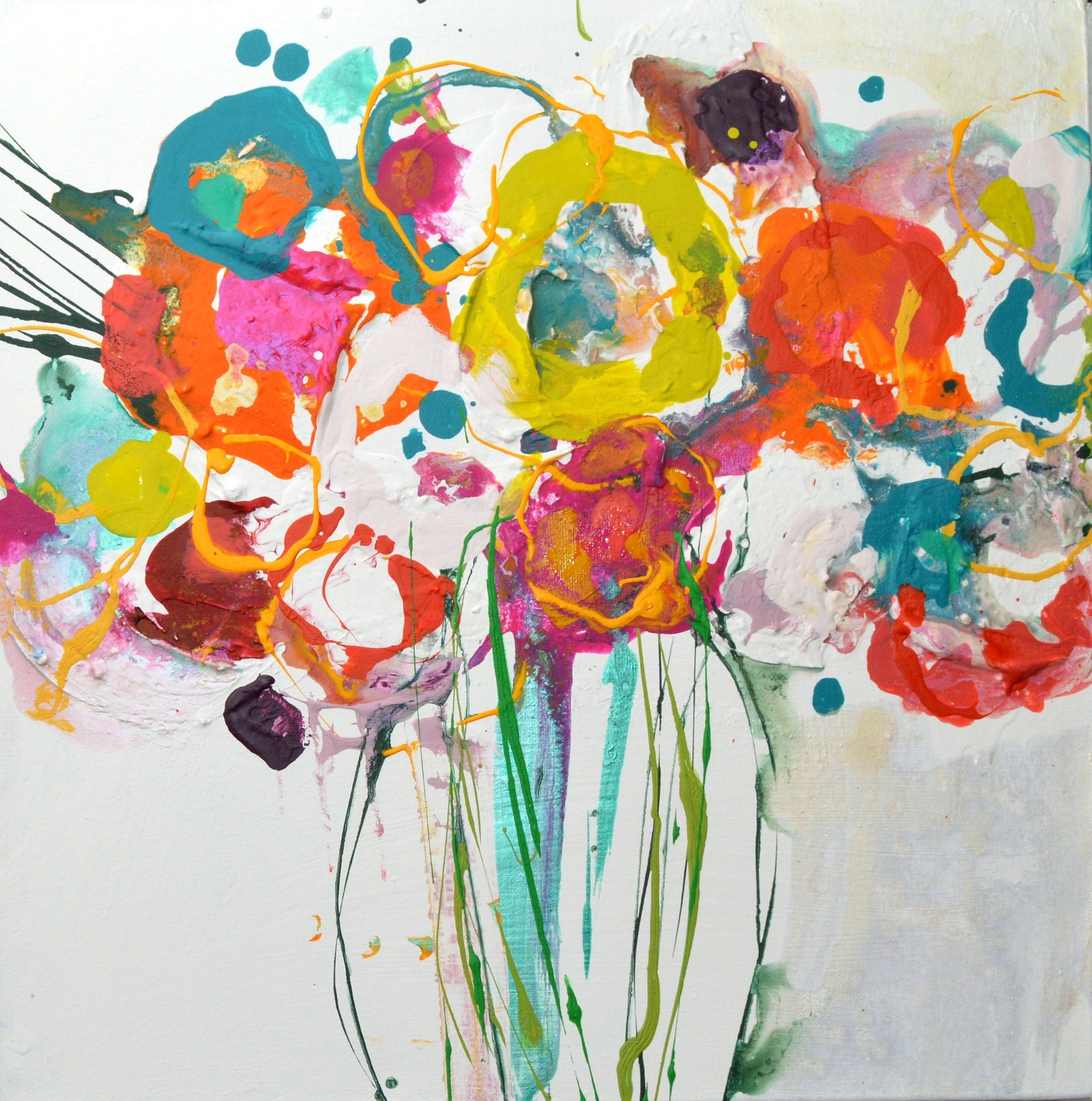 floral artworks on canvas