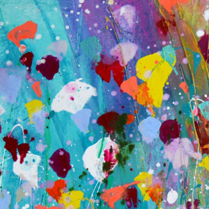 Blooming Happy - Original Abstract Large Art