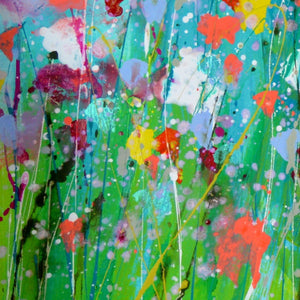 Blooming Happy - Original Abstract Large Art