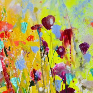 Blooming Happy - Original Abstract Large Art