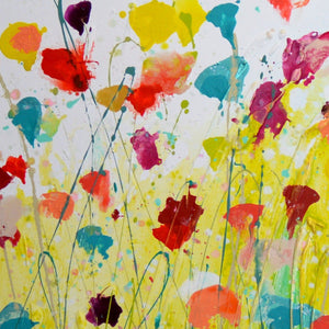 Blooming Summer - Original Abstract Large Art