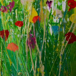 Blooming Summer - Original Abstract Large Art