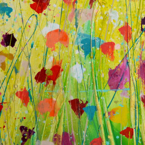 Blooming Summer - Original Abstract Large Art