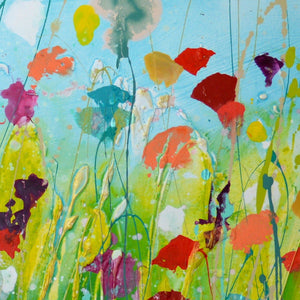 Blooming Summer - Original Abstract Large Art