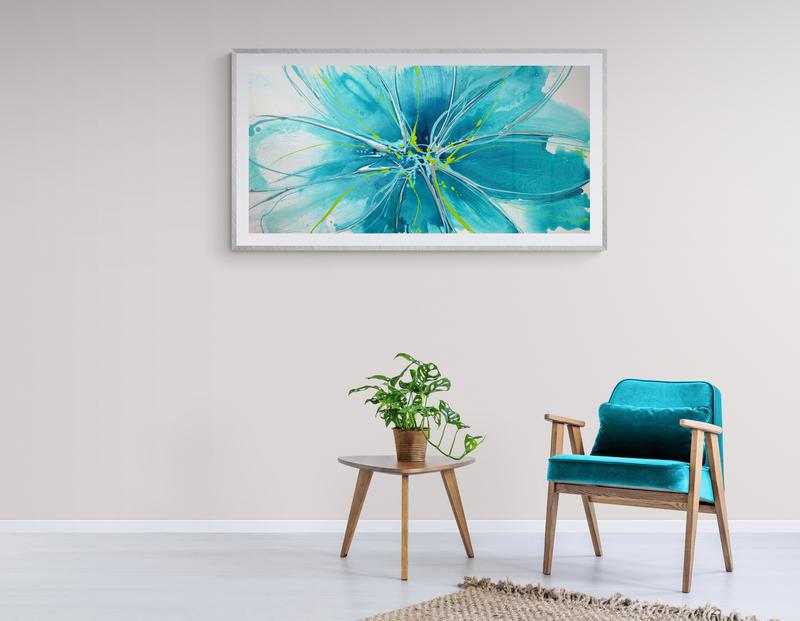 Blue Clematis 2024 Oil Painting on Box Canvas