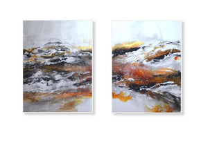 Copper Earth - Diptych set - Canvas Prints