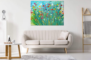 Flower Paradise - Large Original Abstract Art