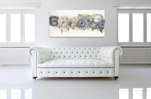 Pewter Blossoms - Original Abstract Wall Art