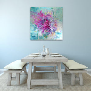 Pink Peony - Large Original Abstract Wall Art