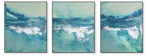 Silver Sea - Limited Edition Triptych Canvas Set