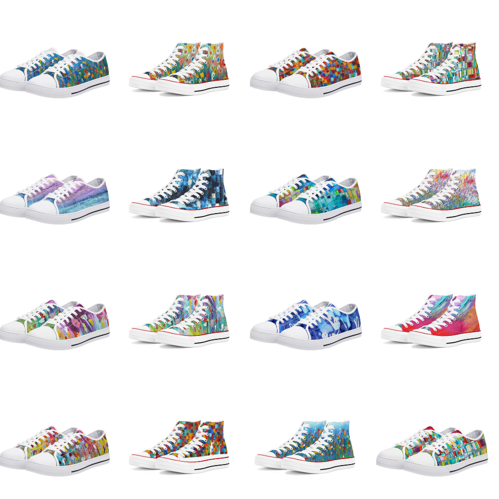 Sneakers - High or Low top - Choice of 12 styles