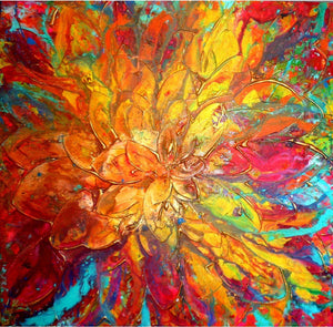 Summer Peony - Original Abstract Wall Art