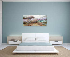 Wild Heather Landscape - Original Abstract Wall Art