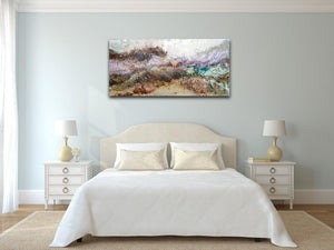 Wild Heather Landscape - Original Abstract Wall Art