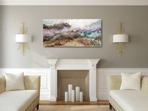 Wild Heather Landscape - Original Abstract Wall Art