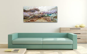 Wild Heather Landscape - Original Abstract Wall Art