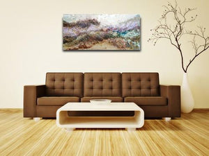 Wild Heather Landscape - Original Abstract Wall Art